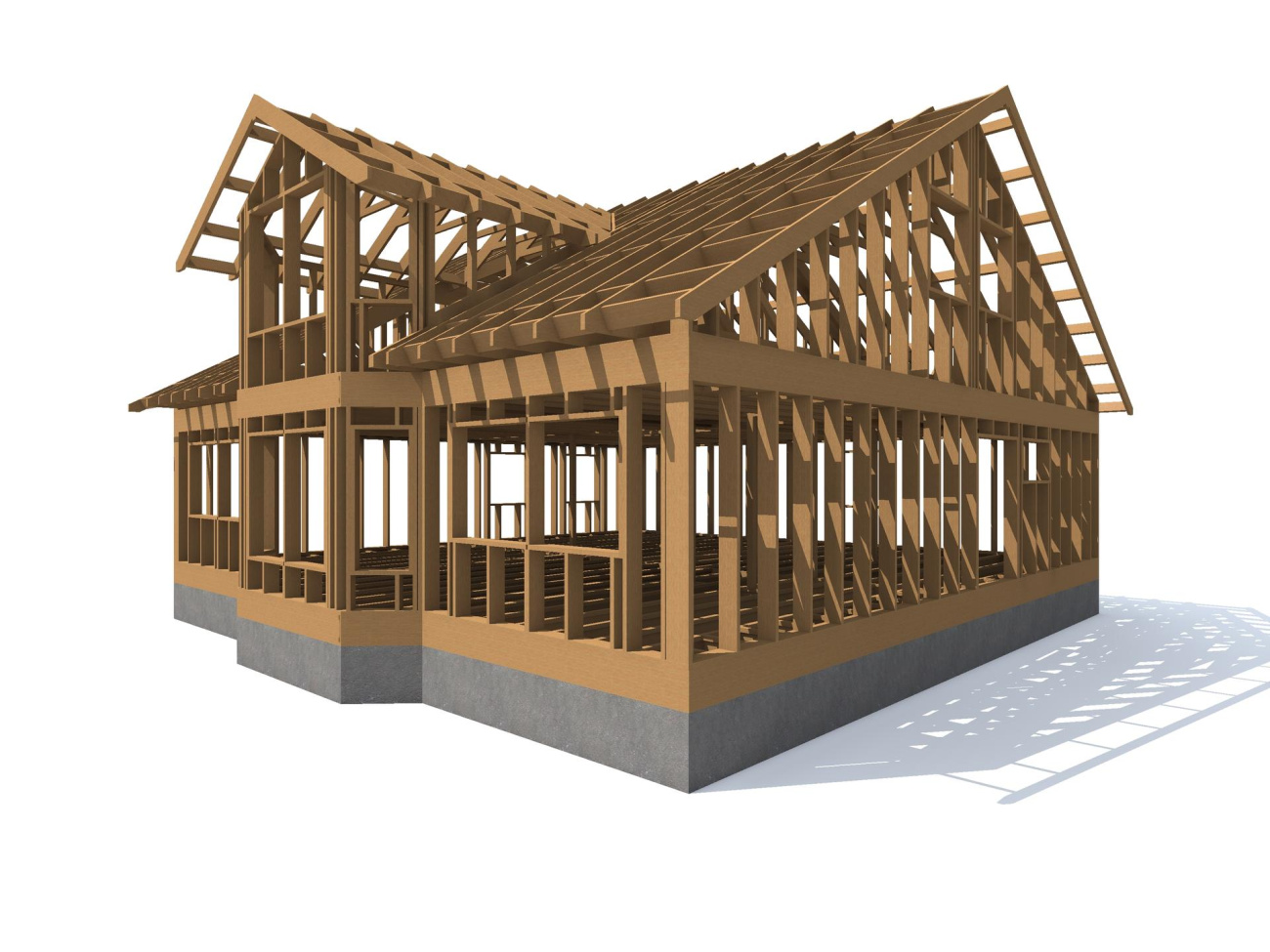 Этапы возведения каркасного дома