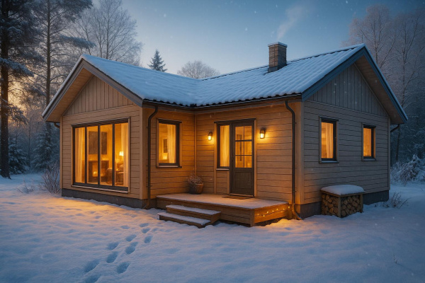 Как комфортно прожить зиму в каркасном деревянном доме