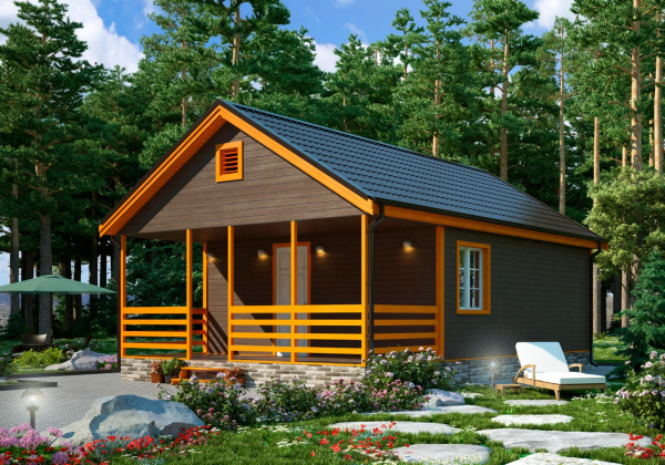 Садовод 6x8 с террасой