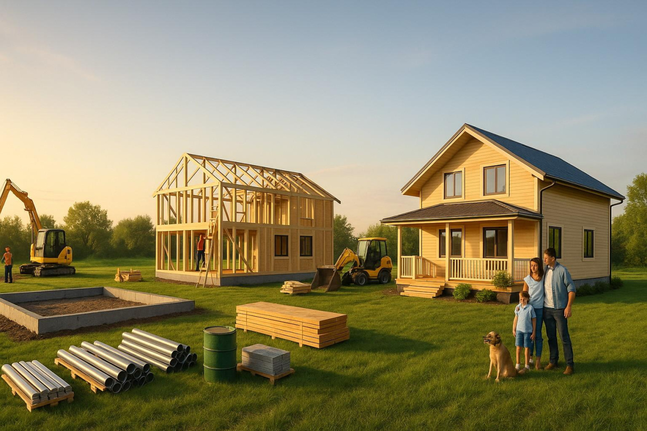 Сроки и этапы строительства каркасного деревянного дома